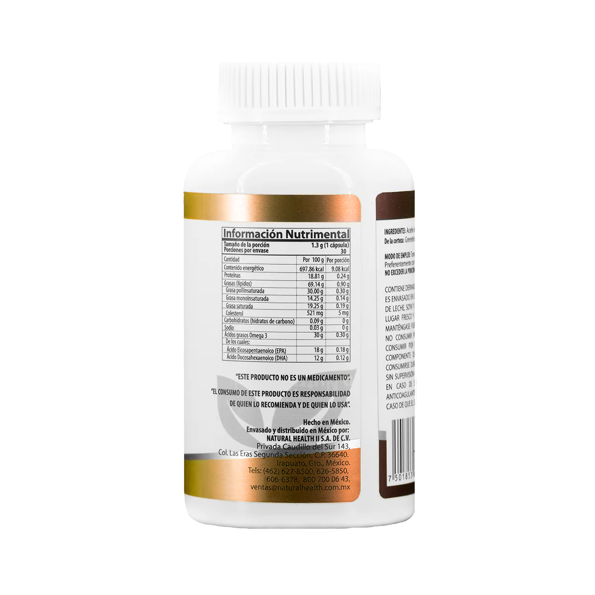 ACEITE DE PESCADO FRASCO CON 30 CAPSULAS
DE 1.3 G
