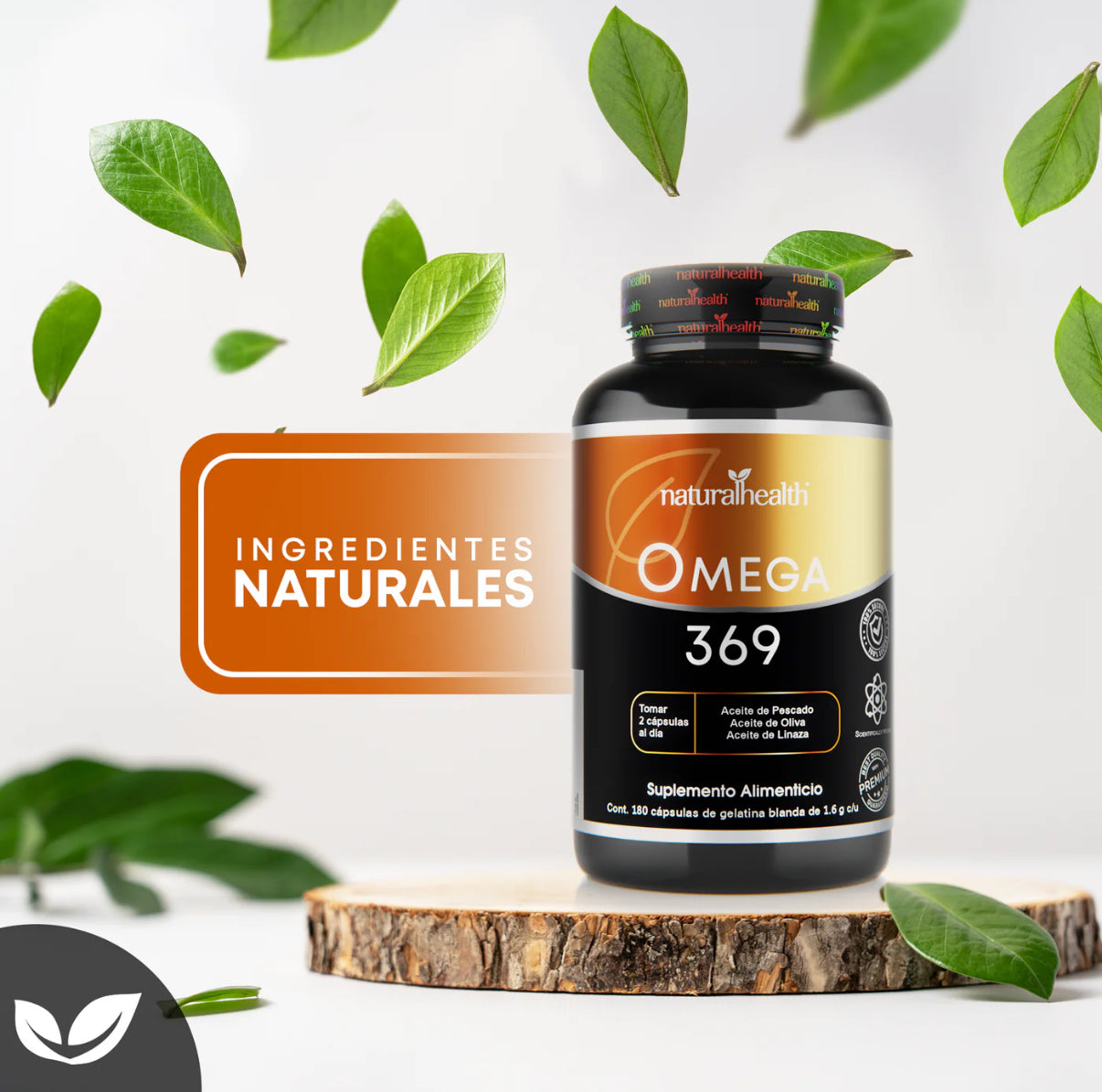 Omega 369 | Aceite de pescado, Oliva y Linaza I
180 cápsulas
