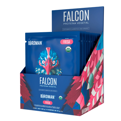 Falcon Protein Fresa 12 Pack Sobres