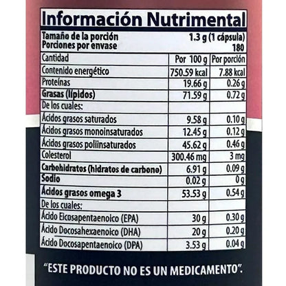 NATURAL ACEITE DE SALMON NORUEGO 180 CAPS