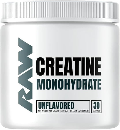 RAW CREATINE MONOHYDRATE UNFLAVORED 30 SERV