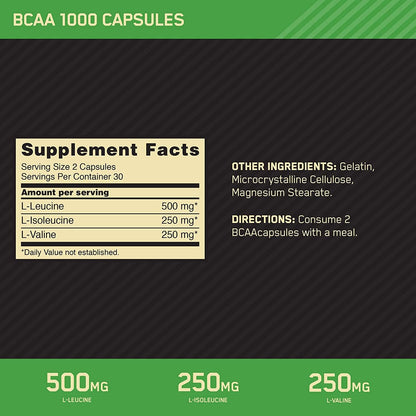 ON BCAA 1000 MG 60 CAPS