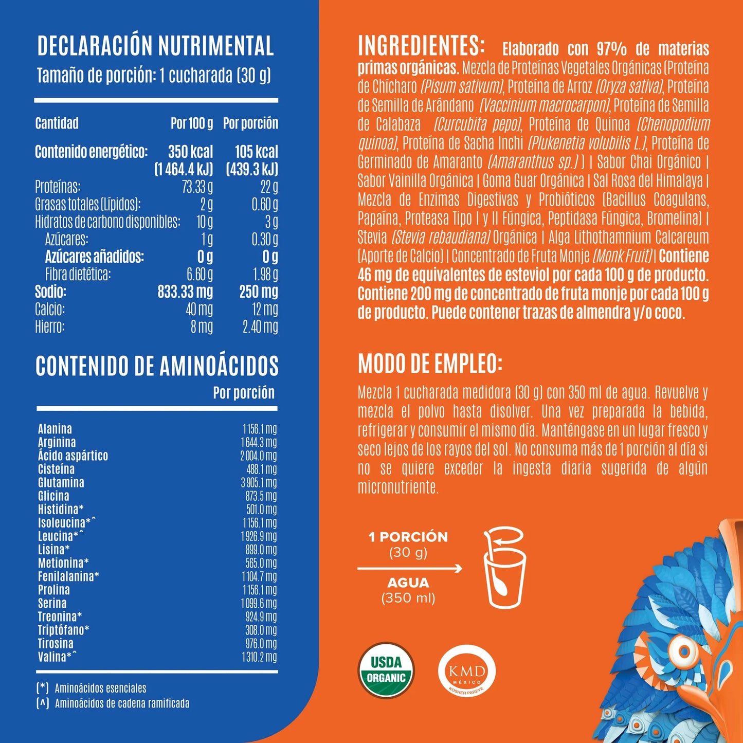 Falcon Protein Chai 510 g - 17 Servicios