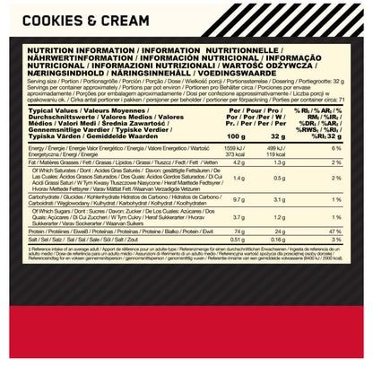 ON 100% WHEY GOLD STD 4.6 LBS COOKIES & CREAM