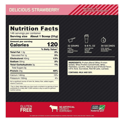 ON 100% WHEY GOLD STD 10 LBS STRAWBERRY