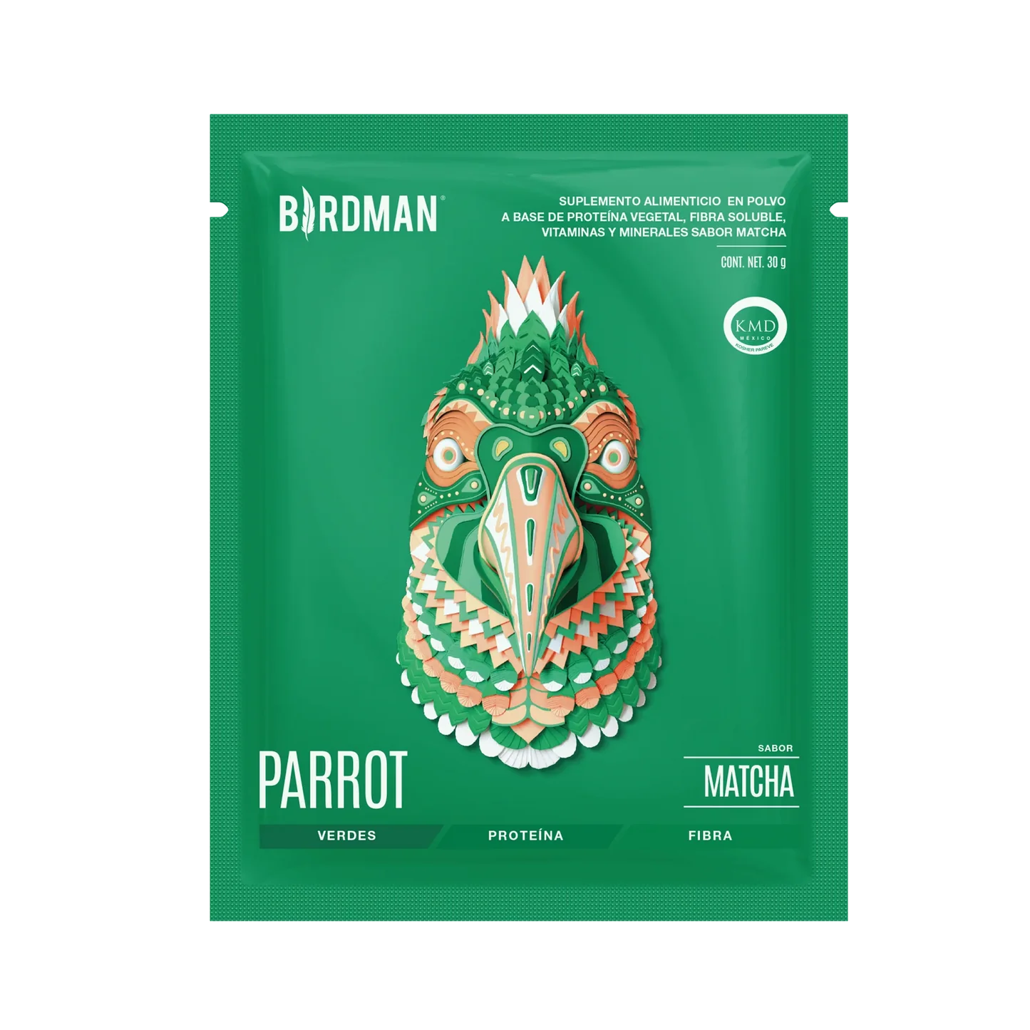 Parrot Greens & Protein Matcha Sobres