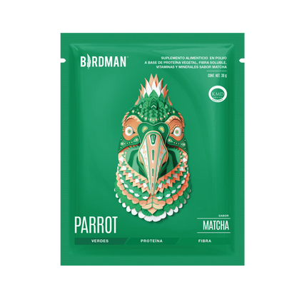 Parrot Greens & Protein Matcha 12 Pack Sobres