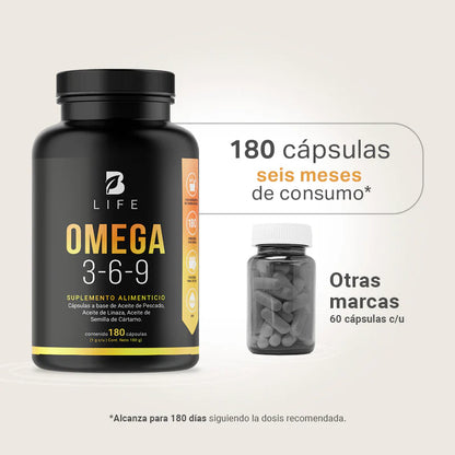 Omega 3-6-9 180 Cápsulas | 1000 mg